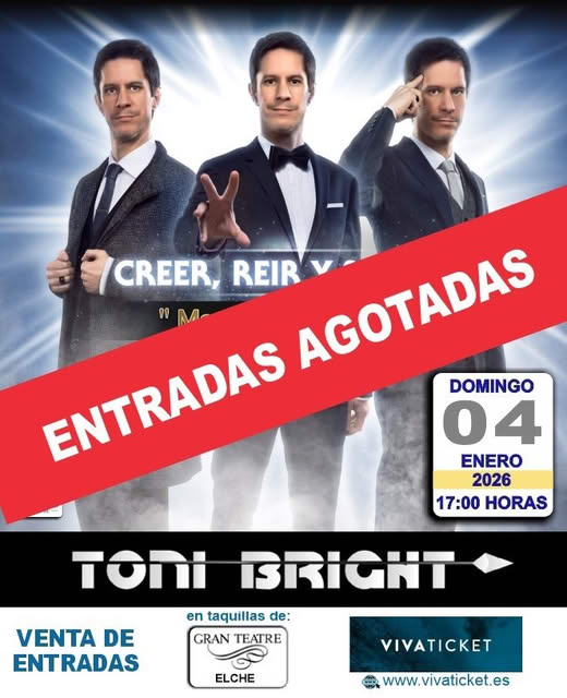 Entradas agotadas en el Gran Teatro de Elche. Toni Bright